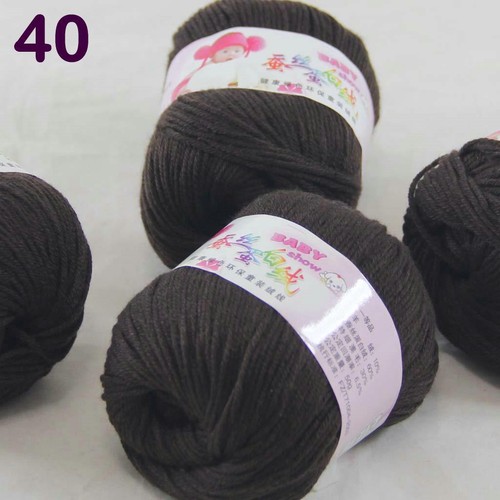 C 4Skeinsx50gr New Soft Baby Cashmere Wool Silk Children Hand Knitting Yarn 40 - Picture 2 of 4