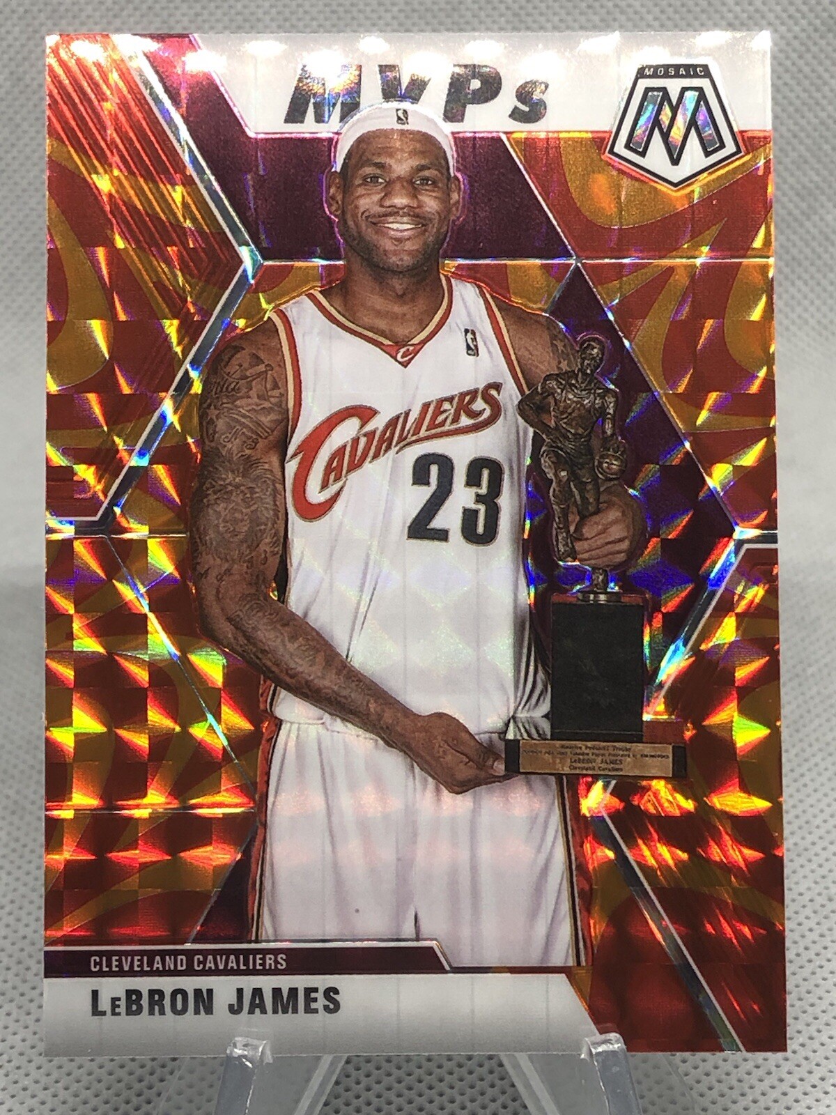 2019-2020 Panini Mosaic Lebron James MVP #298 Reactive Orange Prizm Cavs *PWE*