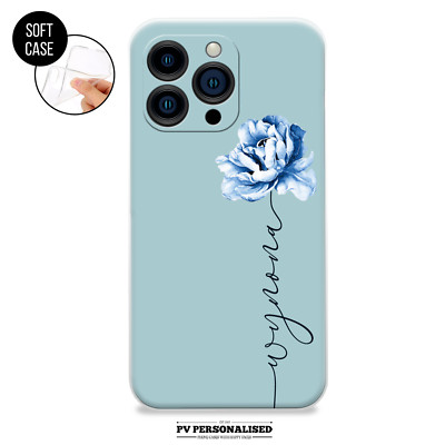 Personalisierte Handyhülle Dein Name Silikon Cover für iPhone 11 12 13 14 15 XR