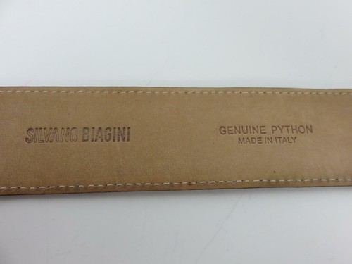 Cintura Silvano Biagini vera pelle di pitone serpente pelle di serpente fibbia borchiata taglia S - Foto 5 di 6