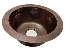 Native Trails Sink With Grapes Antique Hammered Copper Finish CPS261