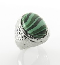 Fashion silver 925 plate ring set Malachite stone size 10  Gift Jewelry  Love