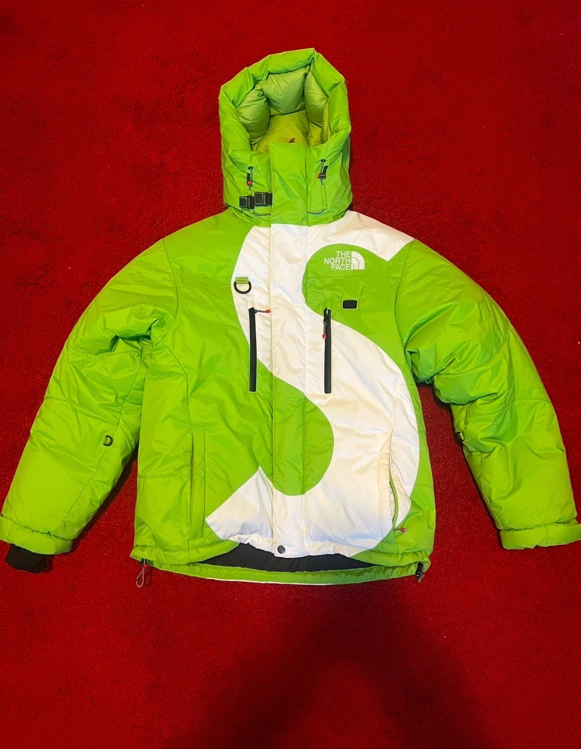 SUPREME THE NORTH FACE HIMALAYAN PARKA LIME TAILLE S FW20 TNF BOÎTE LOGO VANSON