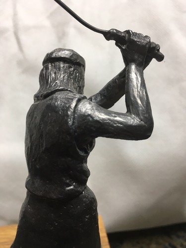 Vintage 1985 Michael Ricker Pewter Lady Golfer Figure - Picture 5 of 6