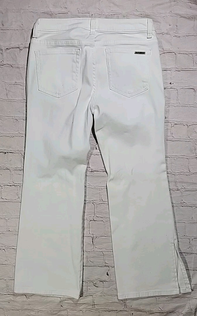 パンツ MICHAEL KORS Women Straight Pants MS330GQ4MY 100 White Michael Kors Pants Womens Size 4(28x26) White Straight Denim