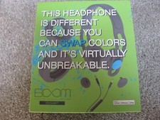 Brand New Boom Swap On/Over-Ear Headphones SWBK-A Black