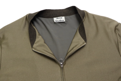 ACNE STUDIOS Tom Paw15 Jacket Men's XL Bomber Full Zip Khaki ACNE STUDIOS Tom Paw15 Jacket Men's XL Bomber Full Zip Khaki