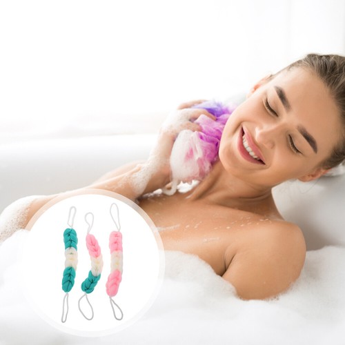 3 Stück Badetuch Mann Netz Pouf Scrunchies Körperpeeling Peeling