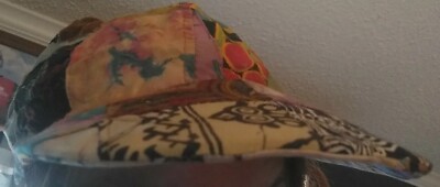 Vtg. Boho Style Artsy Fashion Ball cap Colorful Art  display picture 2