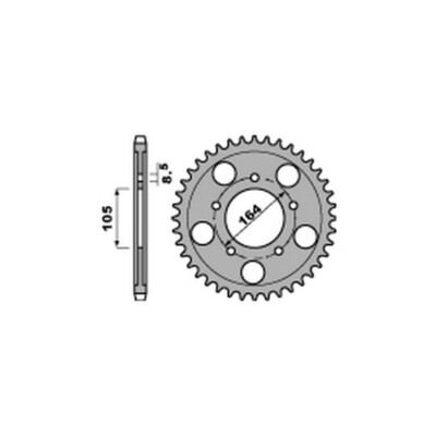 PBR 4557 GETRIEBEKRANZ ERGAL ROT ZÄHNE 49 SCHRITT 525 GILERA 800 GP 2009