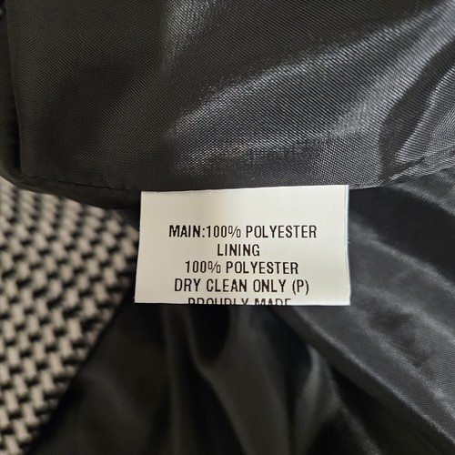 Vintage Fella Hamilton Womens Jacket Size 10 Black White Tweed Long Sleeve - Picture 4 of 5