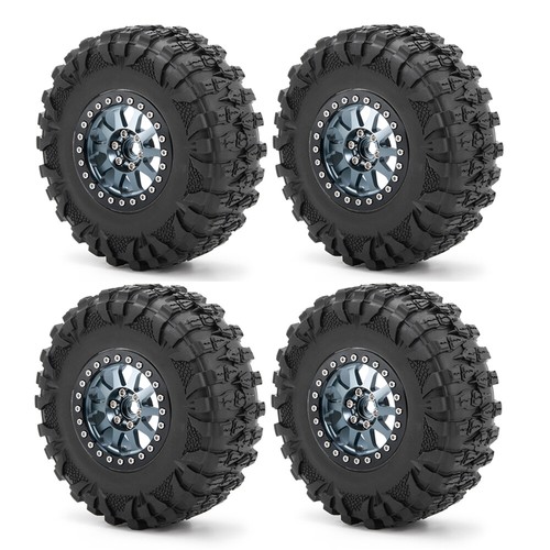 For 1/10 RC Axial SCX10 RR10 Wraith 90048 4X Metal 2.2'' Beadlock Wheel Rim Tire - Picture 15 of 56