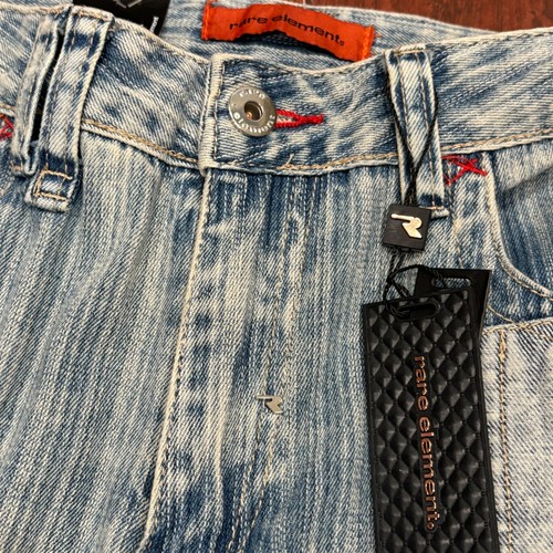 Rare Element Semistacked Multi Patch Denim Blue Jeans, Men's 34x34 - Picture 7 of 13