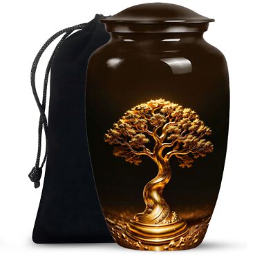 Golden Tree Large Adult Urn For Human Ashes Unique Urn For Human Ashes Adult Men
