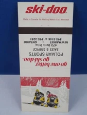 SKI-DOO SKI DOO SNOWMOBILE DEALER POLMAR SPORTS NEWMARKET VINTAGE MATCHBOOK