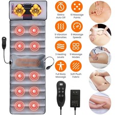 9 Massage Modes Full Body Massage Mat with Heat Vibration Neck Back Massage Pad