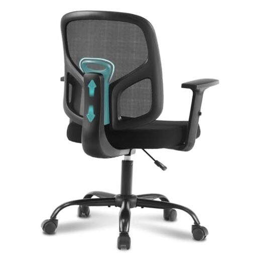 Office Computer Desk Chair, Ergonomic Mesh Rolling Work Swivel Chairs Black