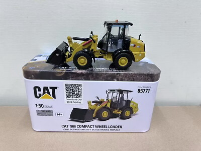 DM 1/50 Scale CAT 906 Compact Wheel Loader Diecast Model Toy Gift
