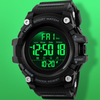 Men's Sport Watch Waterproof LED Digital Countdown Stopwatch Multifunctional