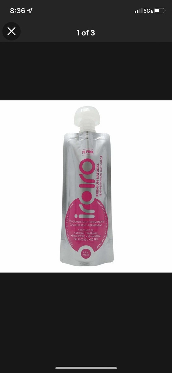 Pink Semi-Permanent Hair Color Temporary Iroiro Vegan Neon Manic
