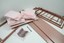 mdesign dresser storage tower sturdy steel frame wood top & handles fabric bins