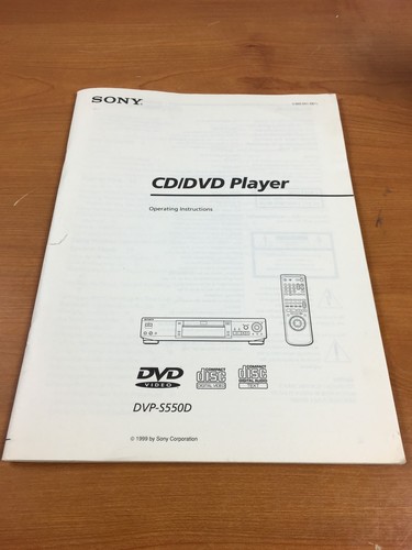 Sony DVP-S550D CD / DVD Player Owners Manual.