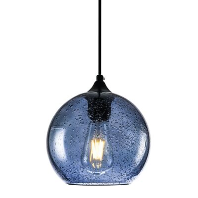 Kitchen Pendant Blue Glass Globe Pendant Light Blue Pendant Lights Kitchen  Island BABLOOM Blue Glass Pendant, image size:400x400