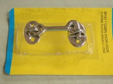 CABIN DOOR HOOK SEACHOICE 36121 CHROME plated cast BRASS 2" long BOAT HARDWARE
