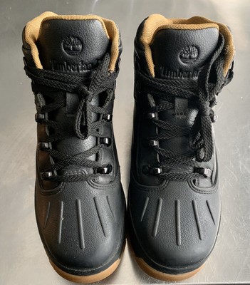 timberland euro hiker shell toe black and gold