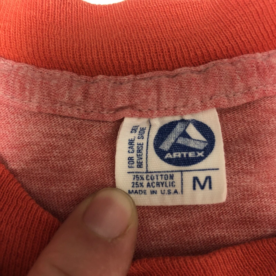 Camiseta De Colección Años 80 Artex HEATHER Roja Normandía Escuela Secundaria 1981 Graduados TIMBRE M Foto 4 de 4