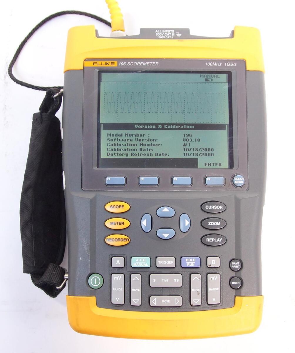 Fluke 196 100MHz 1GS/s Digital Oscilloscope Scopemeter Fluke 196 100MHz 1GS/s Digital Oscilloscope Scopemeter