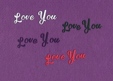 LOVE YOU 2 die cuts scrapbook cards