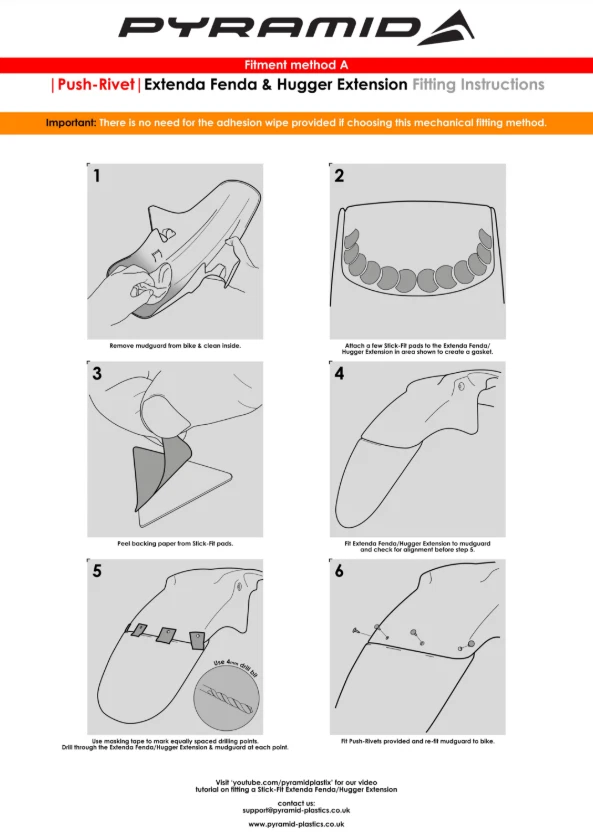 Extensión guardabarros Pyramid Hugger negro Yamaha FZ1 FZ8 2006-2014 Foto 4 de 4