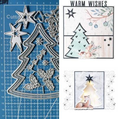 Weihnachtsbaum Metall Cutting Dies Scrapbooking Stanzschablonen Präge Stencils