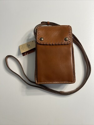 NWT Patricia Nash Marinella Crossbody Leather Flap Bag Women Veg Tan $149 Brown