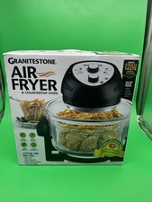 Granitestone 16Qt Extra Large Glass Air Fryer Non Toxic 4 in 1 Cooker w 3Cooking