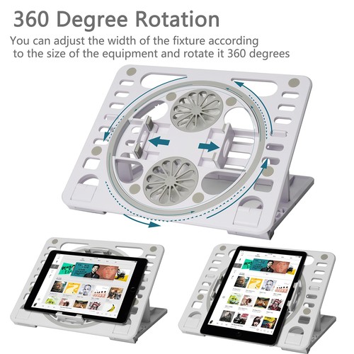 Laptop Cooling Pad, Adjuastable Laptop Stand with External Fan for Laptop, Co... - 第 6/7 張圖片