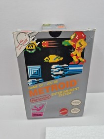 Metroid Silver (Nintendo NES) Complete in Box CIB Manual Game Box
