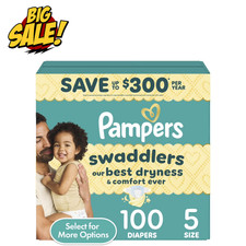 Pampers Swaddlers Baby Diapers Size 5 100 Count Disposable Diapers Super Pack