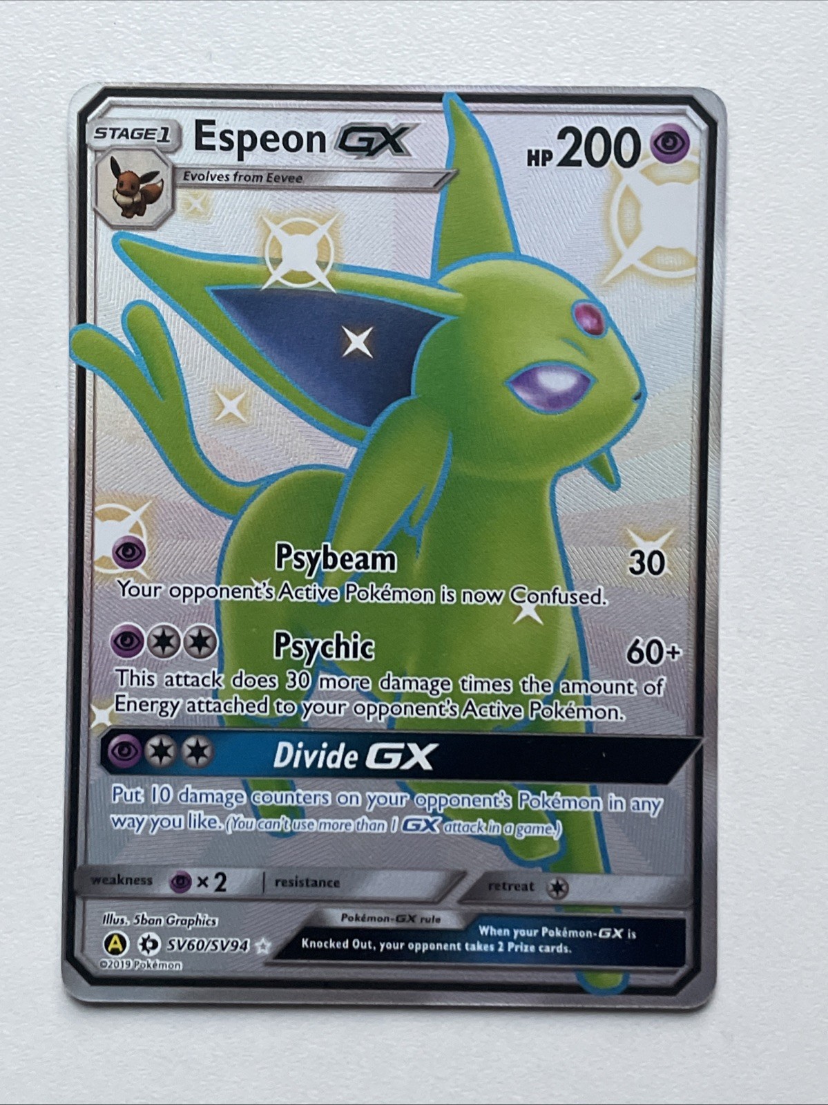 Espeon GX SV60/SV94 Hidden Fates: Shiny Vault Holo