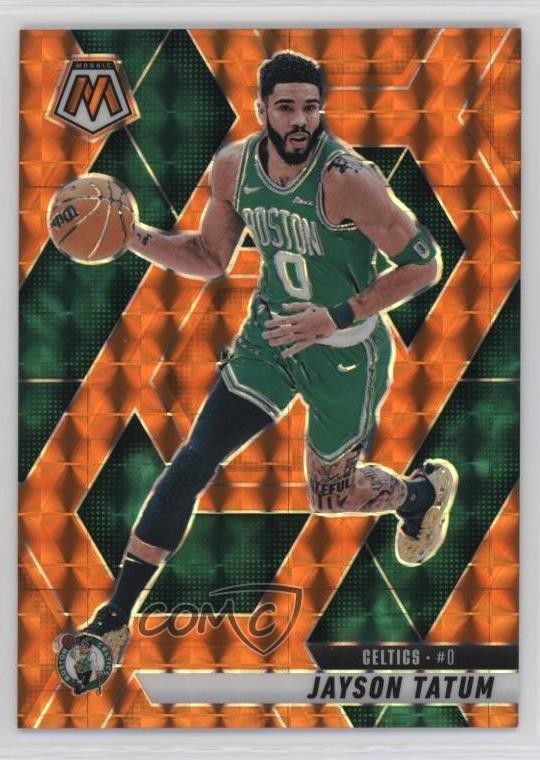 2024-25 Panini Mosaic Orange Mosaic Prizm 230/249 Jayson Tatum #188