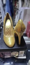 CHANEL Gold Sequin Pumps Size 40.5