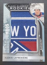 2020-21 Black Diamond Alexis Lafreniere Rookie Team Logo Jumbos Patch Rangers