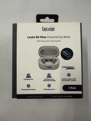 Brand New Lexie B2 Plus OTC Hearing Aids Powered By Bose Bluetooth Rechargeable