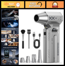 Powerful Compressed Air Duster 280000 RPM - 4-Gear Adjustable Blower for PC, Key