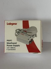 12 V Fully Screened Power Supply with Mains Plug Labgear PSUFC 300 mAh - White