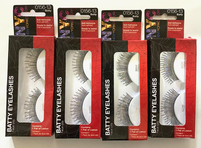 Lot of 4: New NYC Eyelashes False Eyelash Set Pair Lashes 0156 Batty (Sealed)