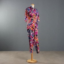Seventy Jumpsuit Vintage Cotone Multicolore Taglia 40 Anni 80-90 Originale
