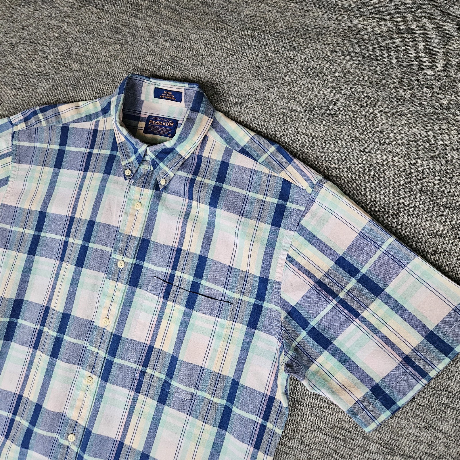 Lot (2) Pendleton Button Shirt Spring Plaid Short… - image 6