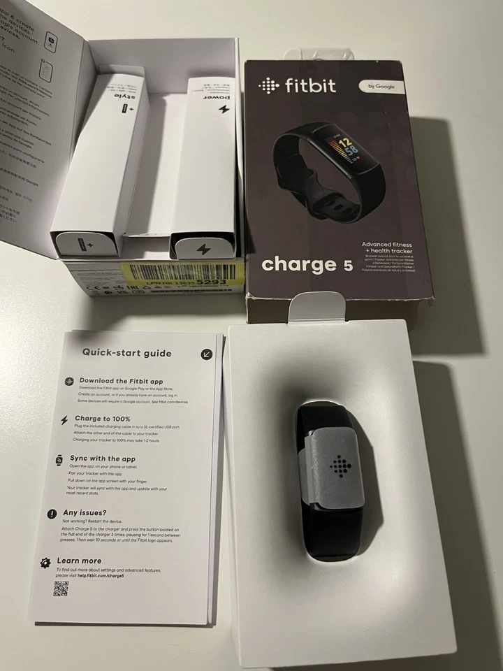 Google Fitbit Charge 5 schwarz Smartwatch,Android,Fitness,Telefon Neu OVP - Bild 2 von 4